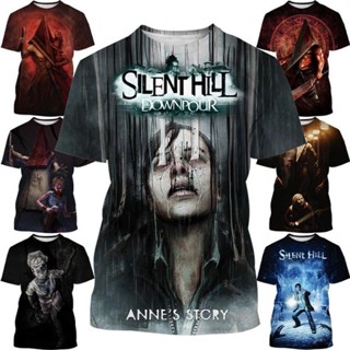 ใหม่ เสื้อยืดลําลอง แขนสั้น คอกลม พิมพ์ลายหนังสยองขวัญ Silent Hill 3D แฟชั่นฤดูร้อน สไตล์ฮิปฮอป สําหรับผู้ชาย ผู้หญิง 2XS-6XL 2023