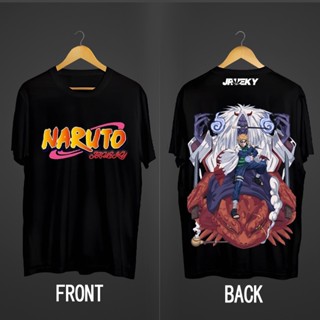 [S-5XL] สะดวกสบายเสื้อยืด Naruto Anime Trending Streetwear Mens สวมเสื้อยืดกราฟฟิคมังงะขนาดใหญ่