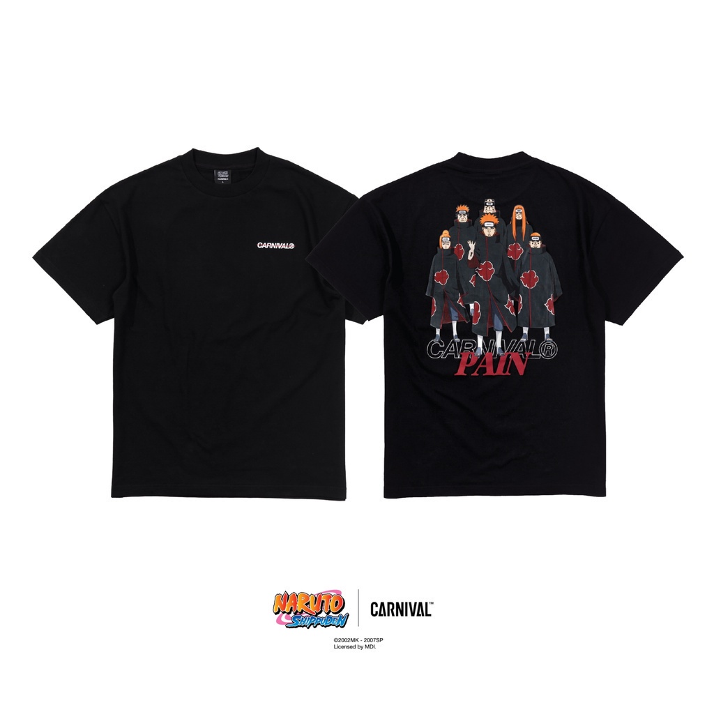 #ถูกสุด Hot sale เสื้อยืด Carnival X Naruto Shippuden Pain T-Shirt Black