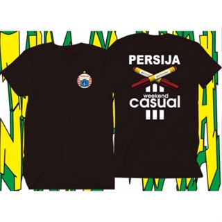 เสื้อยืดลําลอง แขนสั้น พิมพ์ลาย PERSIJA WEEKEND CASUAL Distro สําหรับผู้ชาย และผู้หญิง