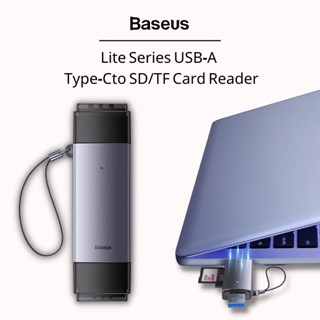 Baseus  Card Reader   USB A &amp; Type C เป็น SD/TF OTG USB 3.0 อะแดปเตอร์การ์ดรีดเดอร์  เครื่องอ่านการ์ด