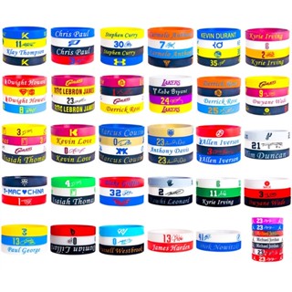 NBA Basketball Star Sports Hand Signature Ring Silicon Wristband Luminous Baller Band（2） YM