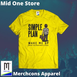 oversize T-shirt Mod190/kaos BAND SIMPLE ป้ายแท็กเพลง WAKE ME UP TAG MERCHCONS SIZE Outside KAOS Music DISTRO S-5XL