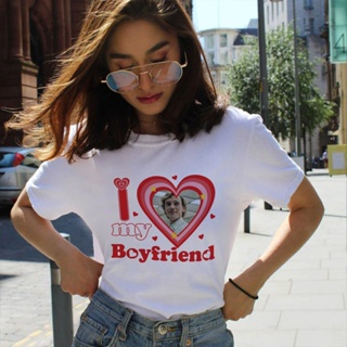 Mse3 【พร้อมส่ง】เสื้อยืดลําลอง แขนสั้น พิมพ์ลายกราฟฟิค I Love My Hot Boyfriend แนวสตรีท สําหรับผู้ชาย และผู้ใหญ่