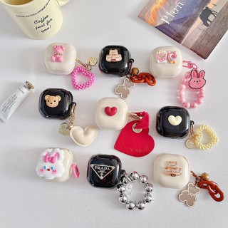 เคสซิลิโคน ลายดอกทิวลิป พร้อมพวงกุญแจ สําหรับ Samsung Galaxy buds 2 Pro buds 2pro Pro buds 2