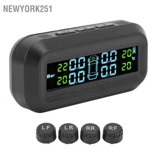  Newyork251 ระบบตรวจสอบแรงดันลมยางหน้าจอ LCD พลังงานแสงอาทิตย์ประสิทธิภาพสูง TPMS สำหรับรถบรรทุก RVs รถยนต์