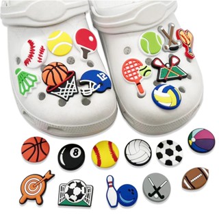 อุปกรณ์เสริม จี้การ์ตูน Nba Jibbitz สําหรับรองเท้าฟุตบอล วอลเลย์บอล Crocs Jibits Charm