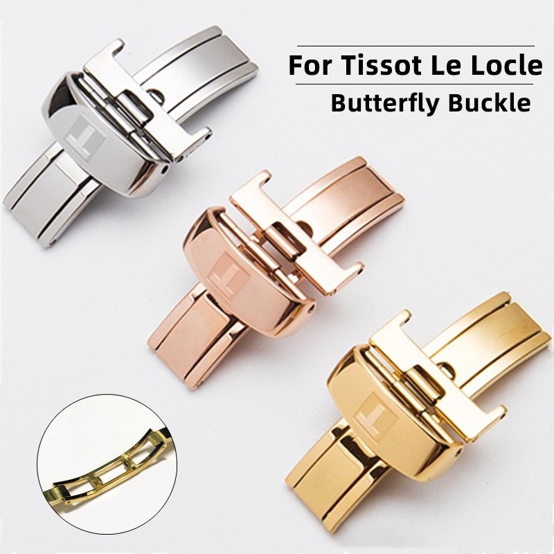 หัวเข็มขัดนาฬิกาข้อมือ สเตนเลส สําหรับ TISSOT Le Locle T41 T065 T063 14 มม. 16 มม. 18 มม.