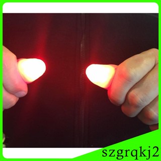 [Szgrqkj2] โคมไฟนิ้วโป้ง LED แบบพกพา สีแดง สําหรับงานปาร์ตี้ บาร์ 2 ชิ้น