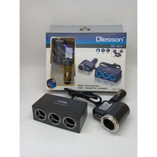 อุปกรณ์รถยนต์ Olesson  ตัวเพิ่มช่องจุดบุหรี่12V -24v ในรถ 4 ช่อง ที่ชาร์จ USB 1ช่อง รุ่น 1527 ของแท้100%