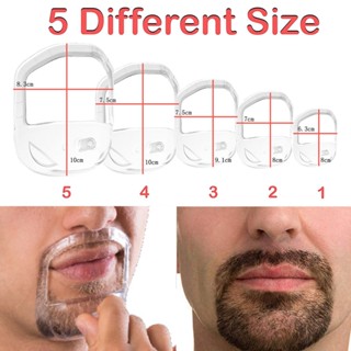 WISMA  5Pcs/Set Beard Shaper Goatee Mustache Grooming Tool Face Hair Styling Template