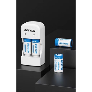 ถ่านชาร์จ BESTON  BST-(CD643+CR123A)  2X 650mAh 2ก้อน + ที่ชาร์จ ถ่าน