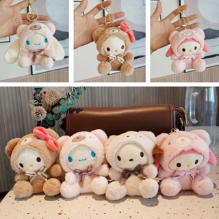 SANRIO พวงกุญแจ จี้ตุ๊กตาการ์ตูนอนิเมะ Melody Kuromi Cinnamoroll น่ารัก สําหรับเด็กผู้หญิง