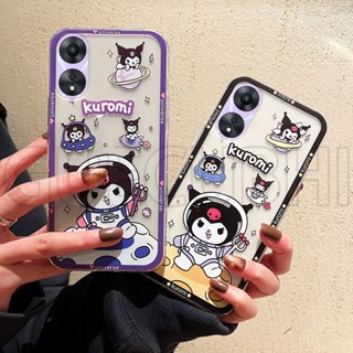 ใหม่ เคสโทรศัพท์มือถือ ซิลิโคนนิ่ม ใส ลายการ์ตูนคุโรมิน่ารัก คุณภาพสูง สําหรับ OPPO A58 4G 2023 A584G