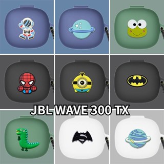 พร้อมส่ง! เคสหูฟัง แบบนิ่ม ลายการ์ตูน สีพื้น สําหรับ JBL WAVE 300 TX