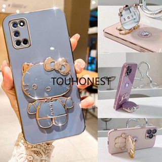 เคส Xiaomi Redmi K20 เคส Redmi K30 Pro K40 Pro Casing Redmi K50 Pro K60 Pro Case Redmi K30 Ultra Case Redmi K30S K40S Case Redmi K50 Gaming Edition K60E Case Cute Anime Cartoon Vanity Mirror Hello Kitty Holder Phone Case With Metal Sheet TK โทรศัพท์มือถือ