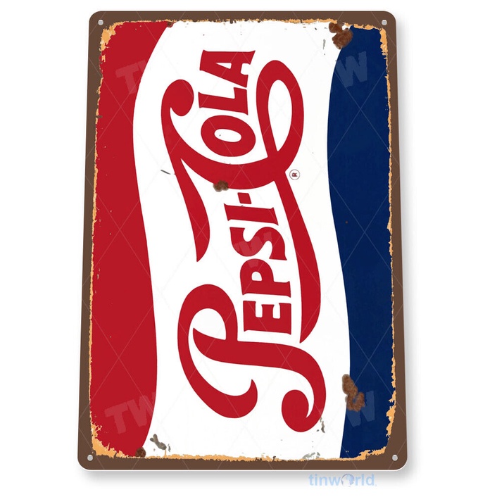 Tin SIGN Pepsi Cola Retro Metal Décor Wall Art Soda Store Shop