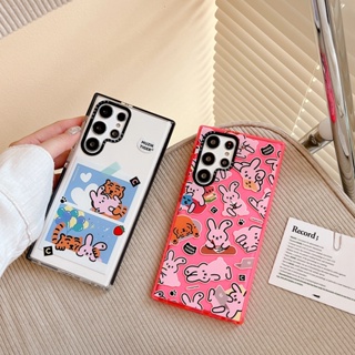 ของแท้ Casetify เคสโทรศัพท์มือถือแบบนิ่ม ลายสติกเกอร์รูปภาพกระต่าย MUZIKTIGER สําหรับ Samsung Galaxy S23 S22 S21 Plus Ultra