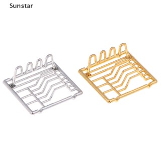 Sunstar ชั้นวางจานจิ๋ว 1:12 สําหรับบ้านตุ๊กตา 1 ชิ้น