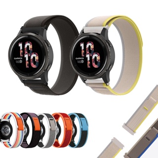 สายนาฬิกาข้อมือไนล่อน ระบายอากาศ 18 มม. 22 มม. สําหรับ Garmin vivoactive 4 4s Venu 2 2s Velcro