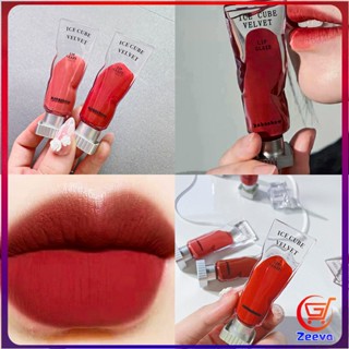 Zeeva ลิปสติกเนื้อแมทกำมะหยี่ ติดทนนาน ลิปกลอส เบา ดีไซน์สวย Lip stain