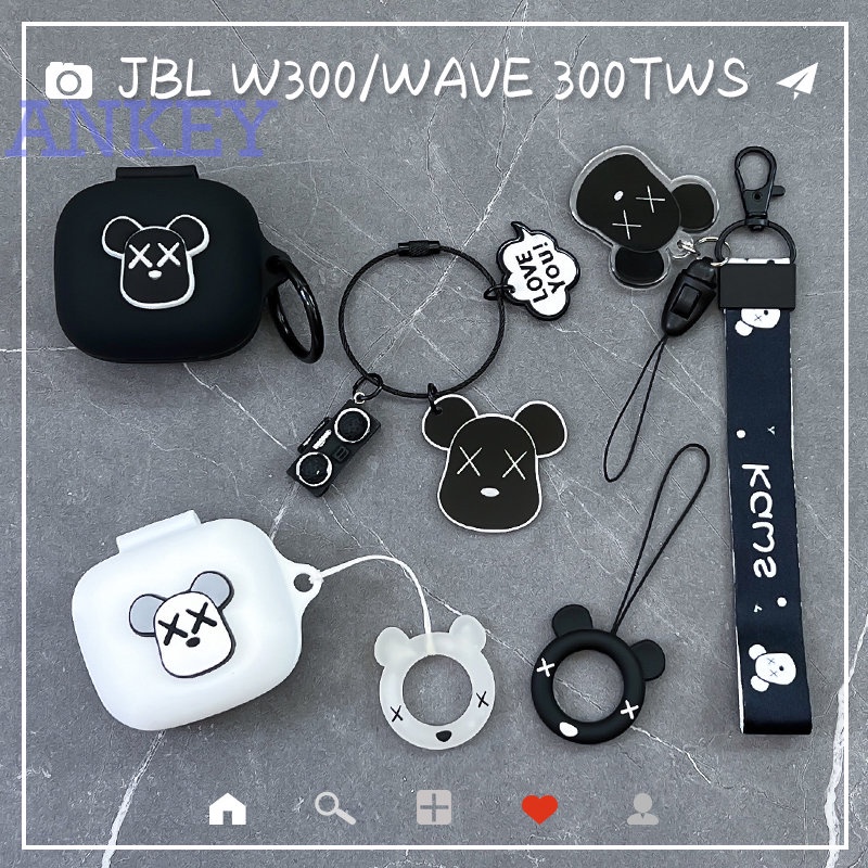JBL Wave 300TWS W300 Case Bear Bluetooth Headset Case Cartoon Wave300