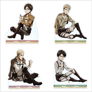 โมเดลฟิกเกอร์อะคริลิค รูปอนิเมะ Attack on Titan Armin Arlert Levi Jean Kirstein Eren พร็อพสําหรับตกแต่งบ้าน