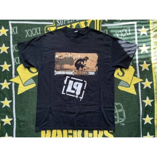 เสื้อยืดแขนสั้นVintage 2004 Linkin Park Projekt Revolution Concert Shirt Korn Mens TshirtS-5XL