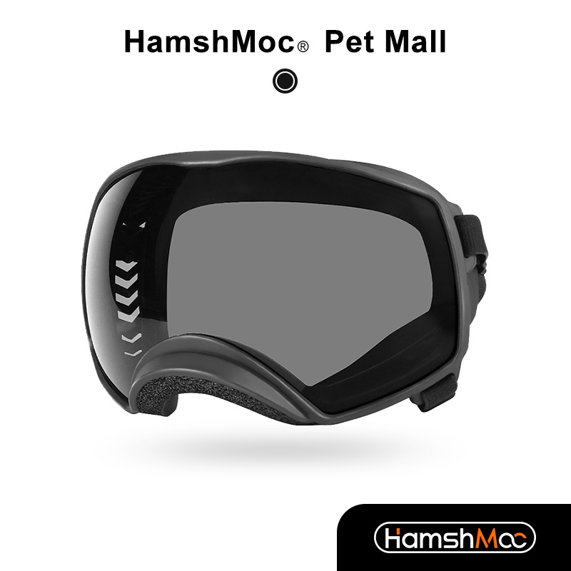 HamshMoc แว่นตาสุนัขป้องกันรังสียูวีแว่นกันแดดสัตว์เลี้ยงกันลมป้องกันดวงตาป้องกันแสงแดดกันฝนพร้อมสายรัดปรับได้สําหรับสุนัขขนาดกลางขนาดใหญ่