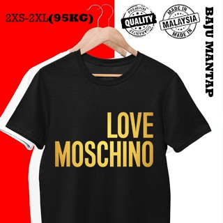 เสื้อยืดแฟชั่น - MOSCHINOTSHIRTผู้หญิงชายBAJUมาเลเซียLELAKIเปเรมปัวUNISEXHARGAMURAHไวรัสUNISEXทีฝ้า