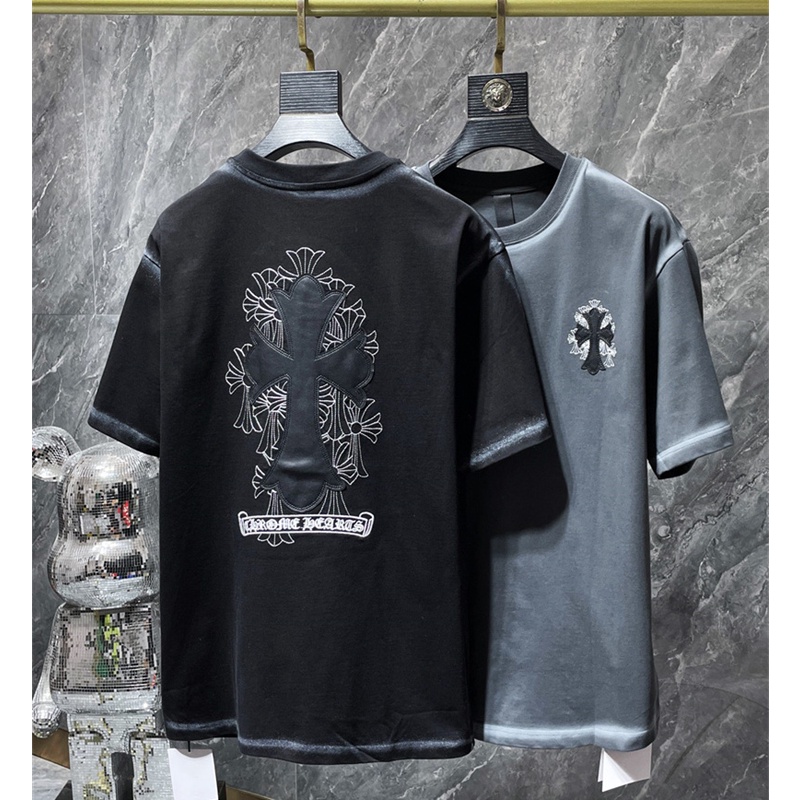 ขายดี เสื้อยืดแขนสั้น ผ้าฝ้าย ปักลาย C1hr2om3e1H1e3art2s สําหรับผู้ชาย และผู้หญิง