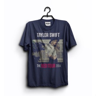 เสื้อยืดผ้าฝ้าย เสื้อยืด Taylor Swift The Red Tour 2014