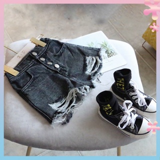 2022 childrens clothing summer new girls girls baby pants childrens foreign style outer wear Soviet denim shorts outer wear fashion