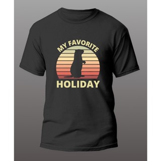 [S-5XL] เสื้อยืด พิมพ์ลาย My Favorite Holiday Groundhog Day สไตล์วินเทจ ย้อนยุค ของขวัญสุดฮา