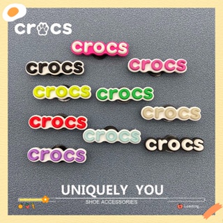 Crocs jibbitz charms crocs โลโก้ตัวอักษร ด้านบน ตกแต่ง jibbitz ภาษาอังกฤษ