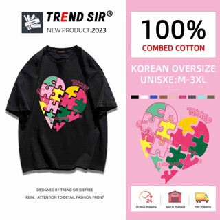 ⚡พร้อมส่ง⚡️เสื้อยืด oversize cotton 100 เสื้อยืดคอกลม ทรงหลวม เสื้อยืดโอเวอร์ไซส์ เสื้อยืดทรงหลวมสไตล์เกาหลี มี9สี M-3XL