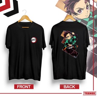 Demon slayer front and back minimalist Tshirt Design Unisex Casual Tee trendy fashion_03