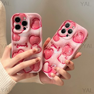 Hot Selling Product-Mobile Phone Protective Shell 11promax Advanced 3D Three-Dimensional Love Apple 14promax Phone Case 13 New 12/11 Silicone New 13pro 12pro