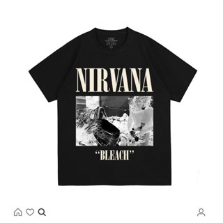 [S-5XL]เสื้อยืดคอกลม แขนสั้น พิมพ์ลายวงร็อค Nirvana พลัสไซซ์ สไตล์อเมริกัน เรโทร เหมาะกับฤดูร้อน สําหรับผู้ชาย และผู้หญิ