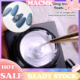 &lt;MACmk&gt; พลาสเตอร์เจล ลายนูน สีดํา สีขาว 5 กรัม สําหรับตกแต่งเล็บ