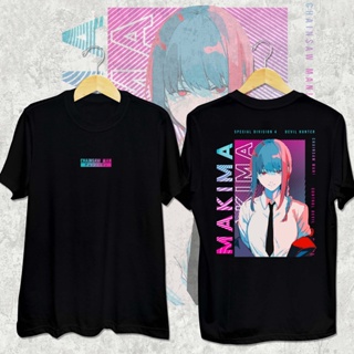 [S-5XL] Chainsaw Man-Makima Anime เสื้อยืดผ้าฝ้ายเสื้อยืดแฟชั่นแขนสั้น