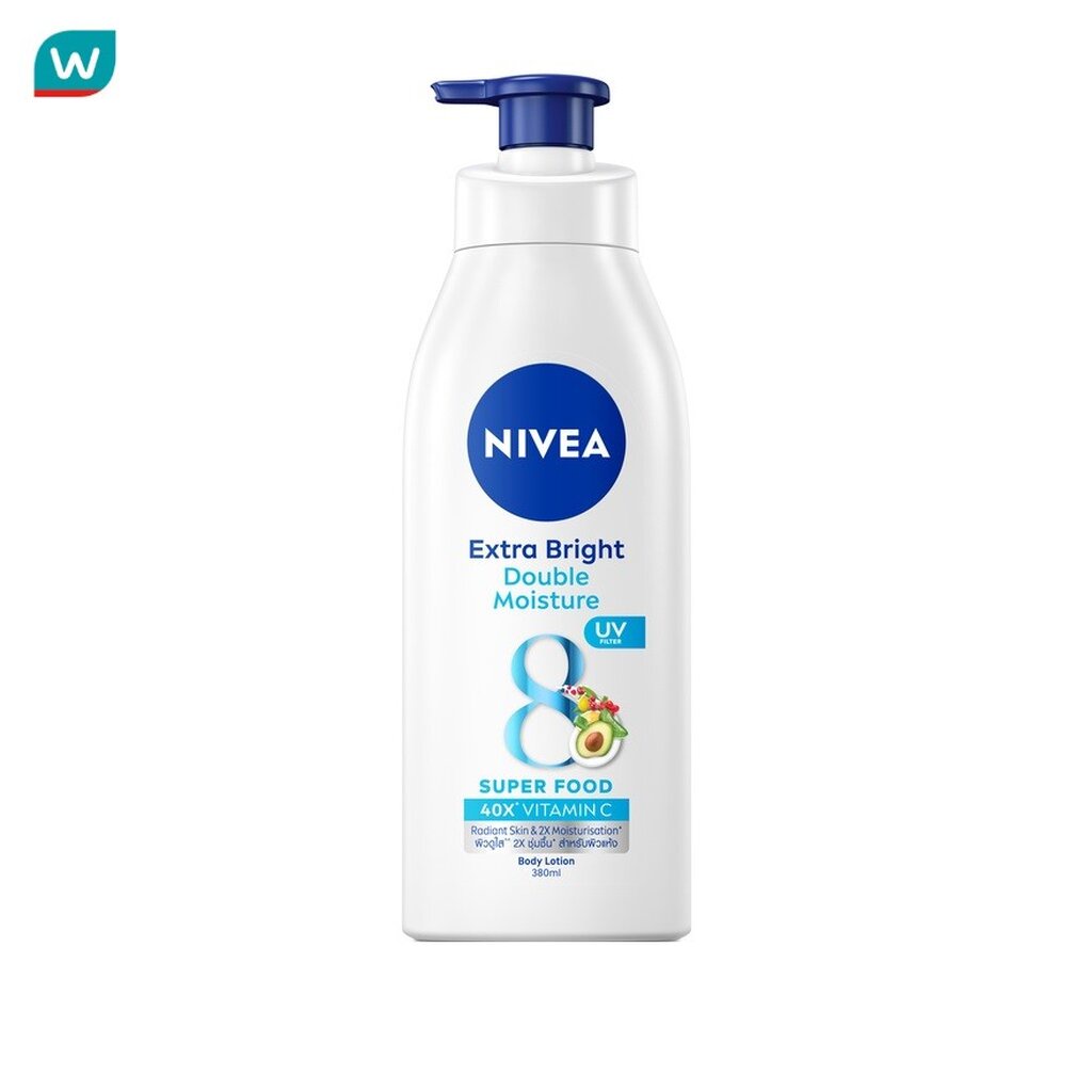 Nivea นีเวีย เอ็กซ์ตร้า ไบรท์ ดับเบิ้ล มอยส์เจอร์ บอดี้ โลชั่น 380 มล. โลชั่น บำรุงผิว