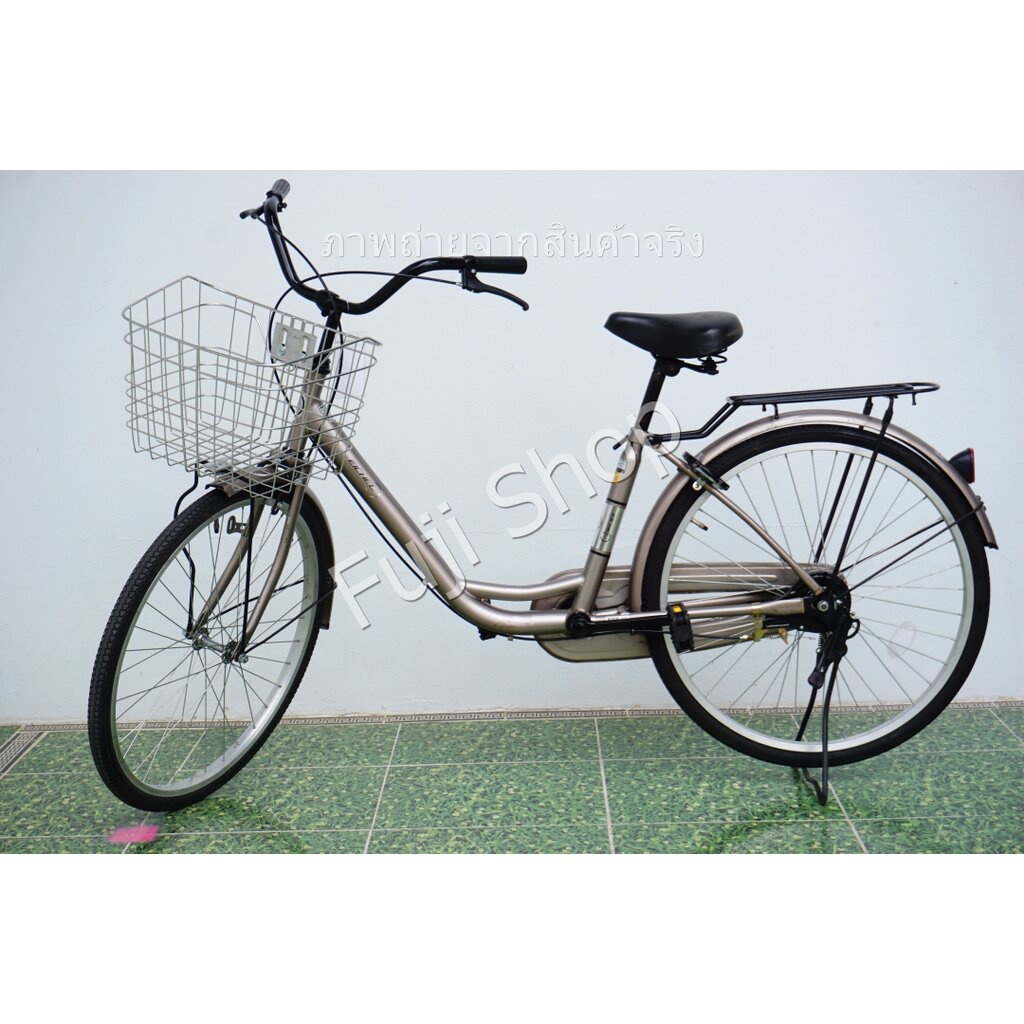 จักรยานแม่บ้านญี่ปุ่น - ล้อ 24 นิ้ว - ไม่มีเกียร์ - สีทอง [จักรยานมือสอง]