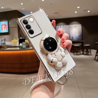 เคสโทรศัพท์มือถือ แบบนิ่ม ลายนักบินอวกาศ 3D พร้อมสายคล้องมือ สําหรับ VIVO V29 5G VIVOV29