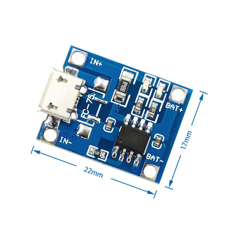 บอร์ดโมดูลชาร์จแบตเตอรี่ลิเธียม Mini Micro Type-c USB 5V 1A 18650 TP4056 1A Li-ion