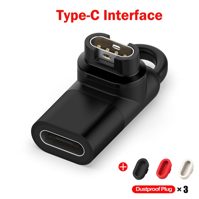 อะแดปเตอร์แปลงที่ชาร์จ Type C Micro USB IOS ตัวเมีย เป็น 4pin สําหรับ Garmin Fenix 6 6X 5 Plus 5X 5X