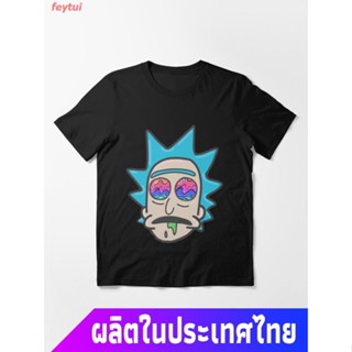 Printed Cotton T-Shirt American Cartoon Crop Rig AND MORTY Pattern Short Sleeve COOL RICK AND Mens T-Shirt._03