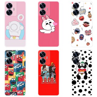 เคสโทรศัพท์มือถือ ซิลิโคนนิ่ม TPU ลายเพ้นท์ สําหรับ Realme C55 RealmeC55