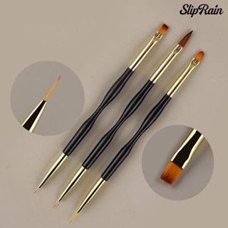 [COD]❀แปรงสองหัว 3D อเนกประสงค์ สําหรับตกแต่งเล็บ DIY 3 ชิ้น