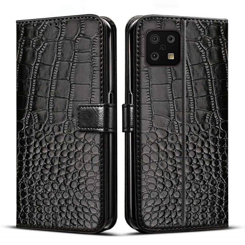 เคสโทรศัพท์หนัง PU จระเข้สําหรับ Sharp Aquos sense6s sense6 Flip Cover